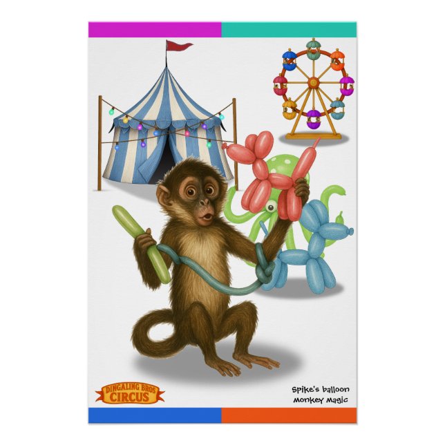 Spike's balloon monkey magic poster (Front)