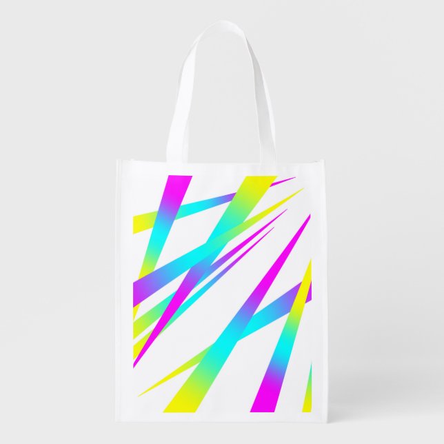Spikes CYMK white Grocery Bag (Front)