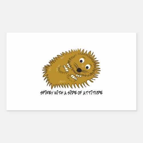 Spikey With A Side Of Attitude Rectangular Sticker