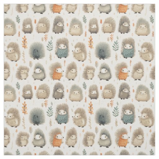 Spiky Charm: Whimsy Porcupine Fabric