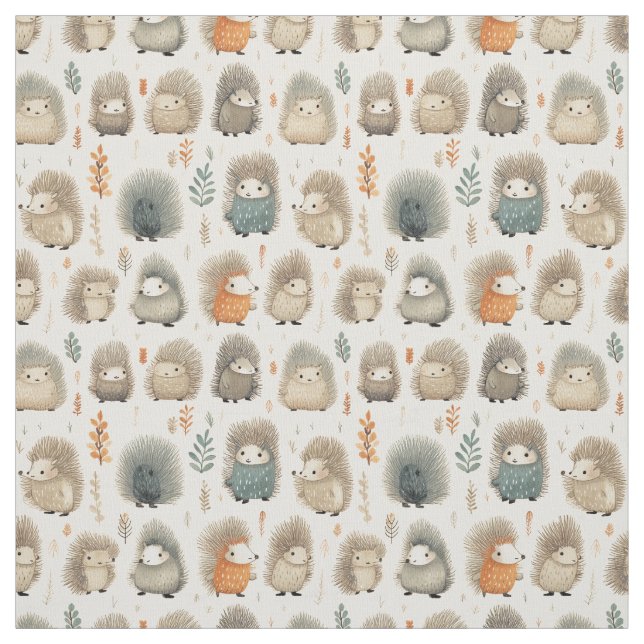 Spiky Charm: Whimsy Porcupine Fabric (Swatch)