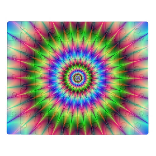 Spiky Color Explosion Jigsaw Puzzle