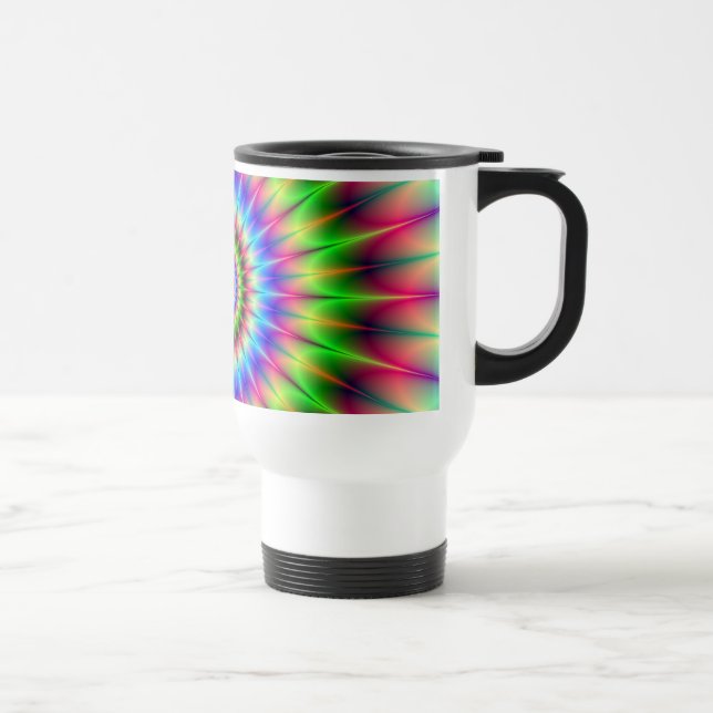 Spiky Color Explosion Travel Mug (Right)