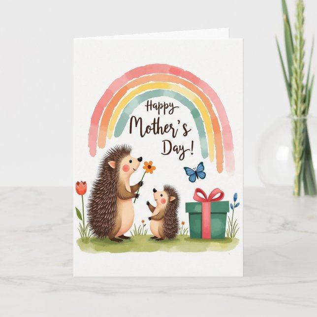 Spiky Sweet Mothers Day Art Card (Front)