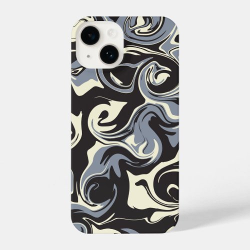 Spill _ Black Gray and Cream iPhone 14 Case