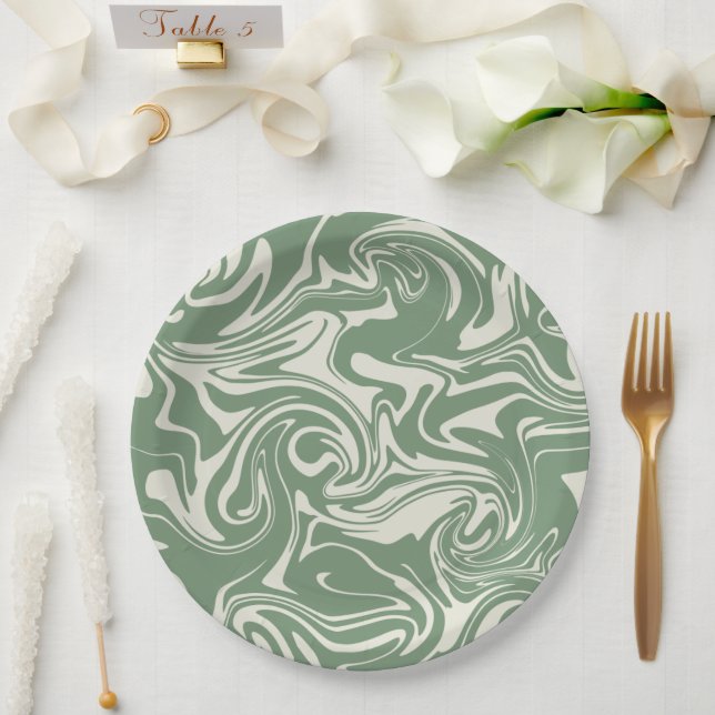 Spill - Green Paper Plates (Wedding)