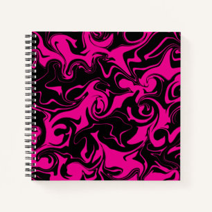 Spill - Magenta and Black Notebook
