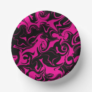 Spill - Magenta and Black Paper Bowls