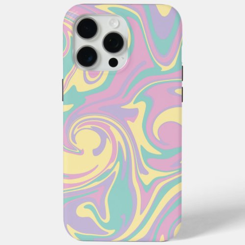 Spill _ Pastel Pink Yellow Purple and Green  iPhone 15 Pro Max Case