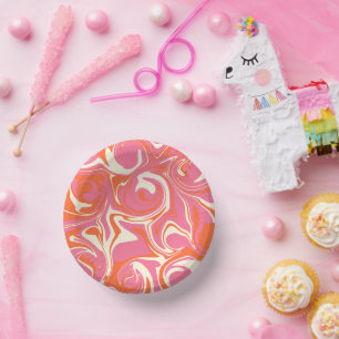 Spill - Pink, Orange and Cream Paper Bowls