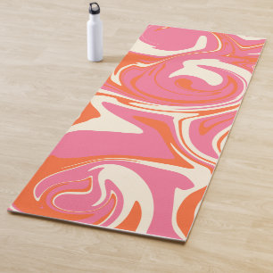 Spill - Pink, Orange and Cream Yoga Mat