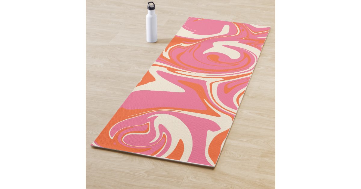 Spill - Pink, Orange and Cream Yoga Mat