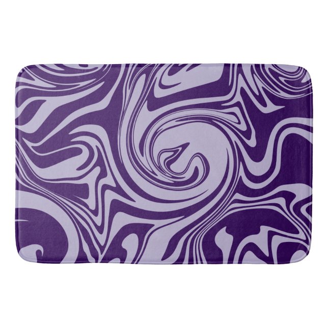 Spill - Purple Bath Mat (Front)