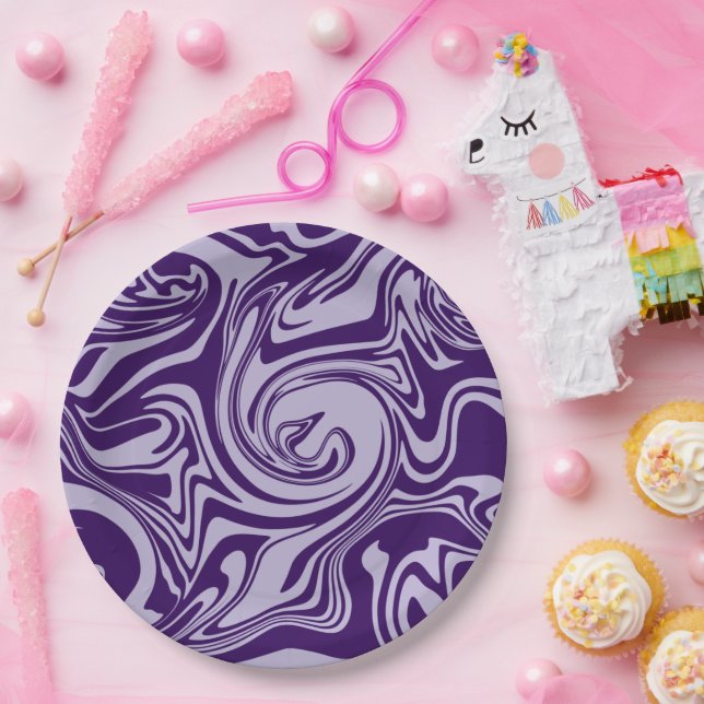 Spill - Purple Paper Plates (Party)