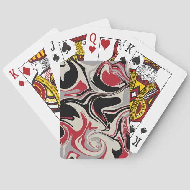 Spill - Red, Grey, Black and Bone White Poker Cards (Back)