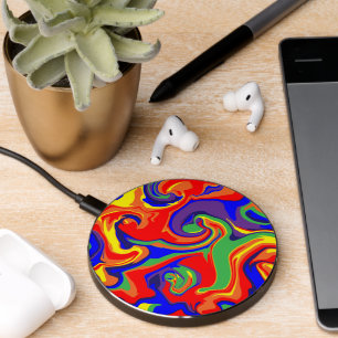 Spill - swirling liquid rainbow wireless charger 
