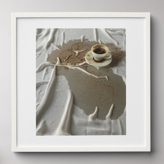 Spill the coffee,wall art peel and stick photo tile