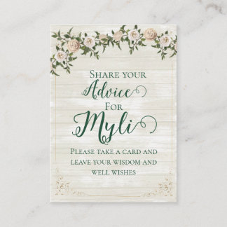 Spill the Tea Bridal Shower Flat Advice Card