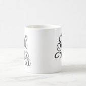 Spill the Tea Sassy Typography Black Coffee Mug (Center)