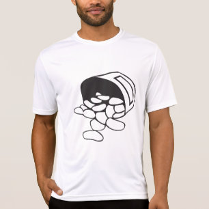 Spilled Beans Black and White Outline T-Shirt