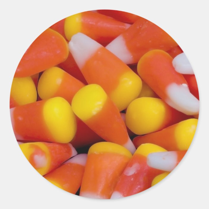 Spilled Candy Corn Sticker | Zazzle.com