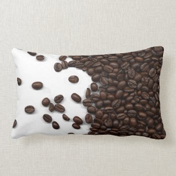 Spilled Coffee Beans Lumbar Pillow by CuteLittleTreasures at Zazzle