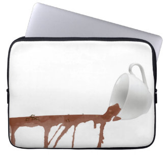 Spilled coffee laptop sleeve