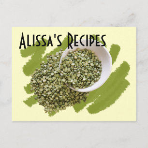 Spilled Dried Green Pea Photograph Custom Postcard
