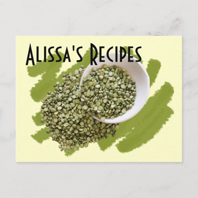 Spilled Dried Green Pea Photograph Custom Postcard (Front)