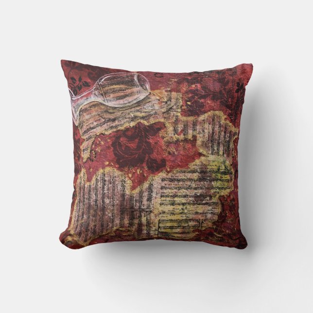 Spilled Music - by Anna-Juliane Throw Pillow (Front)
