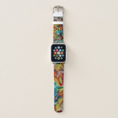 Spilled Paint Marble Apple Watch Band