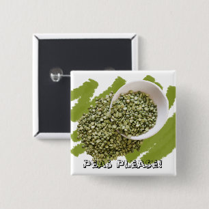 Spilled Split Green Peas Food Photograph Pinback Button