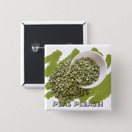 Spilled Split Green Peas Food Photograph Pinback Button