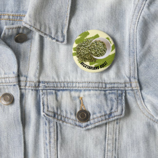 Spilled Split Green Peas Photograph Pinback Button