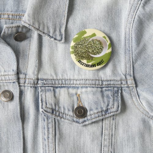 Spilled Split Green Peas Photograph Pinback Button