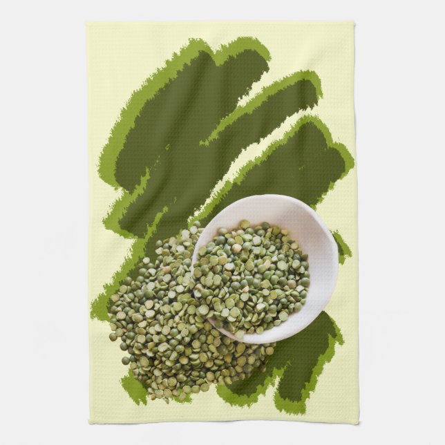 Spilled Split Peas Photograph Kitchen Towel (Vertical)