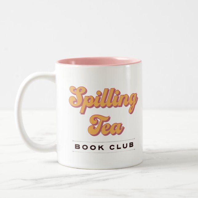 Spilling Tea Book Club Coffee Mug (Left)