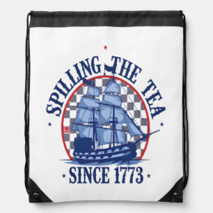 Spilling The Tea Since 1773 Cute Meme Drawstring Bag