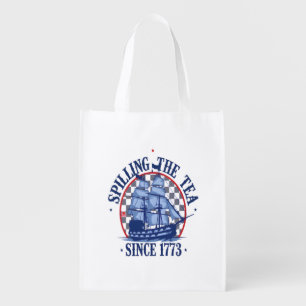 Spilling The Tea Since 1773 Cute Meme Grocery Bag