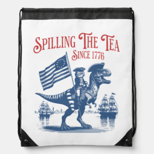 Spilling The Tea Since 1773 Cute Quote Drawstring Bag