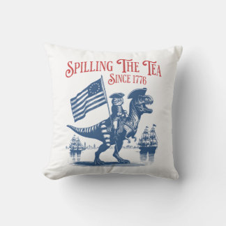 Spilling The Tea Since 1773 Cute Quote Throw Pillow