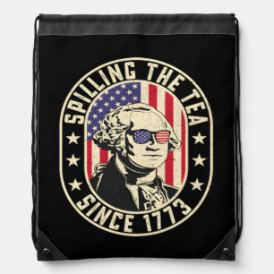Spilling The Tea Since 1773 - George Washington Drawstring Bag