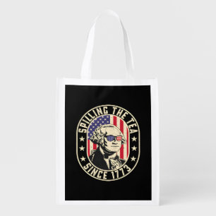 Spilling The Tea Since 1773 - George Washington Grocery Bag