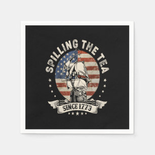 Spilling The Tea Since 1773 Patriotic 4Th Of July Napkins