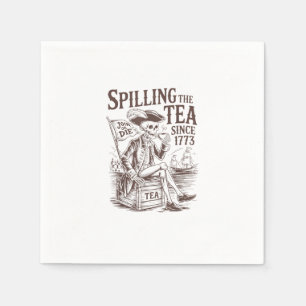 Spilling The Tea Since 1773 Patriotic American 4Th Napkins