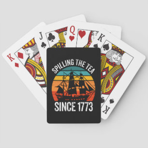 Spilling The Tea Since 1773 Poker Cards