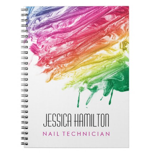 Spilt Rainbow Nail Polish _ Nail Technician Notebook