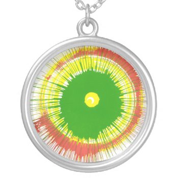 Spin Art Necklace by buyfranklinsart at Zazzle