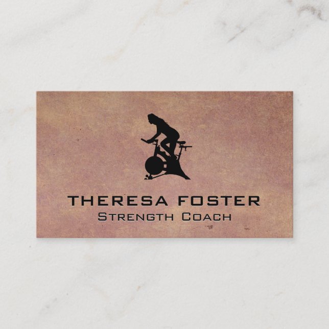 Spin Bike Personal Trainer Business Card (Front)