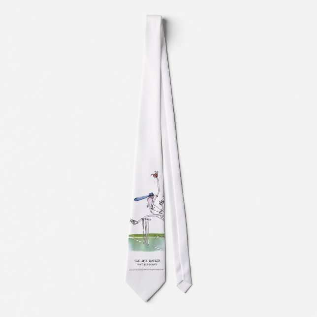 spin bowler cricket, tony fernandes neck tie (Front)